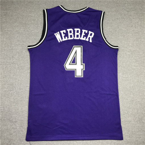 Chris Webber 4 Sacramento Kings 98-99 Kings Purple Jersey Chris Webber 4 Sacramento Kings 98-99 Kings Purple Jersey