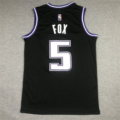 DeAaron Fox #5 Sacramento Kings 2021-22 City Edition Black Swingman Jersey DeAaron Fox #5 Sacramento Kings 2021-22 City Edition Black Swingman Jersey