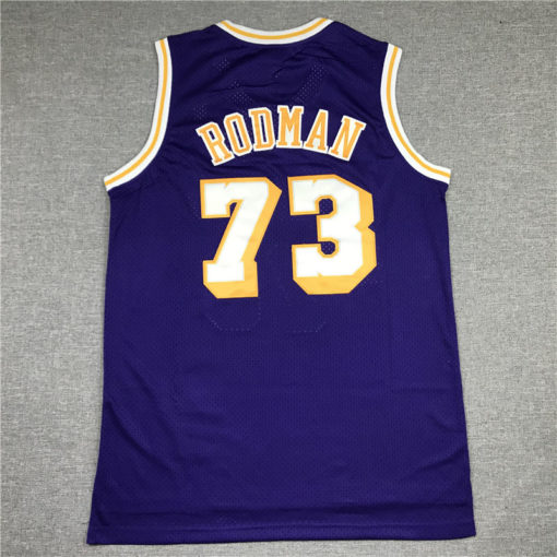 Dennis Rodman 73 Los Angeles Lakers 98-99 Purple Throwback Jersey Dennis Rodman 73 Los Angeles Lakers 98-99 Purple Throwback Jersey