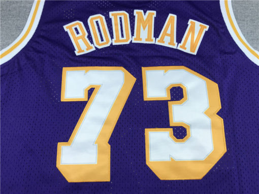 Dennis Rodman 73 Los Angeles Lakers 98-99 Purple Throwback Jersey Dennis Rodman 73 Los Angeles Lakers 98-99 Purple Throwback Jersey