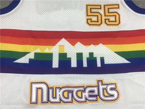 Dikembe Mutombo 55 Denver Nuggets 1991-92 M&N White Jersey Dikembe Mutombo 55 Denver Nuggets 1991-92 M&N White Jersey