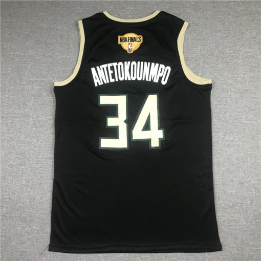 Giannis Antetokounmpo 34 Bucks NBA Final Path 2021 Black Statement Edition Jersey Giannis Antetokounmpo 34 Bucks NBA Final Path 2021 Black Statement Edition Jersey