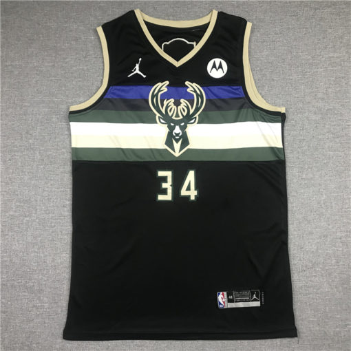Giannis Antetokounmpo 34 Bucks NBA Final Path 2021 Black Statement Edition Jersey Giannis Antetokounmpo 34 Bucks NBA Final Path 2021 Black Statement Edition Jersey