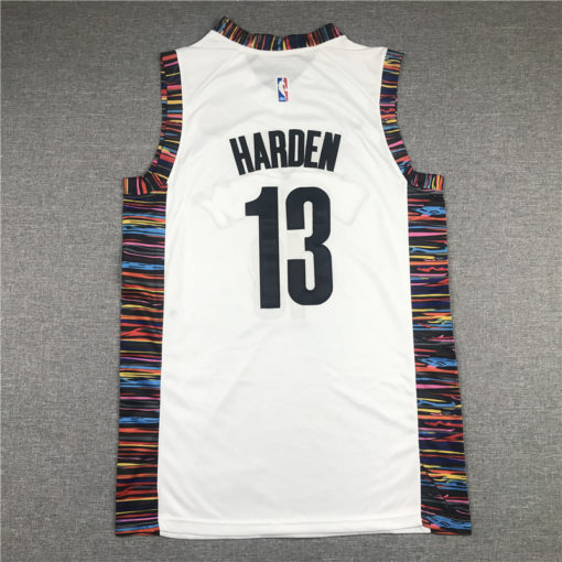James Harden 13 Brooklyn Nets 2021 Biggie City Edition White Jersey James Harden 13 Brooklyn Nets 2021 Biggie City Edition White Jersey