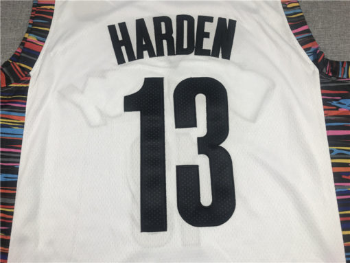 James Harden 13 Brooklyn Nets 2021 Biggie City Edition White Jersey James Harden 13 Brooklyn Nets 2021 Biggie City Edition White Jersey