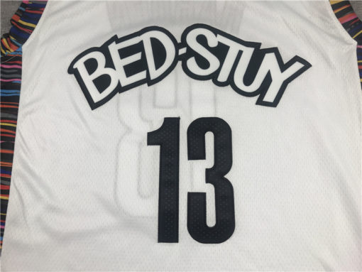 James Harden 13 Brooklyn Nets 2021 Biggie City Edition White Jersey James Harden 13 Brooklyn Nets 2021 Biggie City Edition White Jersey