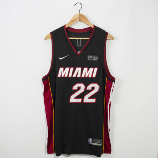 Jimmy Butler 22 Miami Heat Black Icon Jersey With 2023 NBA finals patch 