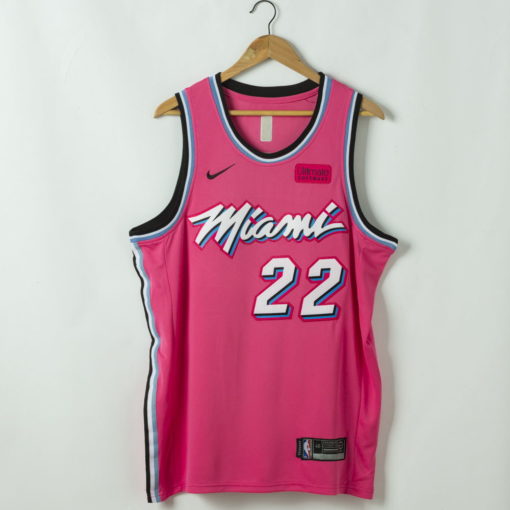 Jimmy Butler #22 Miami Heat Pink Swingman Jersey With 2023 NBA finals patch 