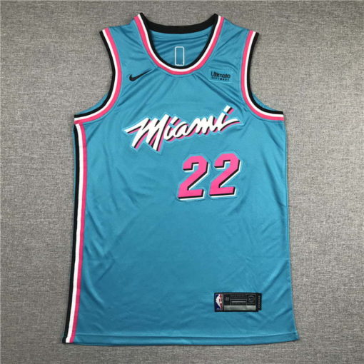 Jimmy Butler Miami Heat Vice Wave Blue Swingman Jersey With 2023 NBA finals patch 