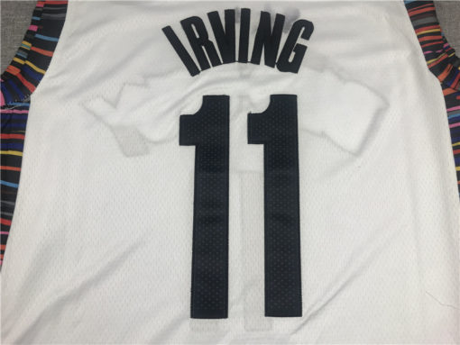 Kyrie Irving 11 Brooklyn Nets 2021 Biggie City Edition White Jersey Kyrie Irving 11 Brooklyn Nets 2021 Biggie City Edition White Jersey