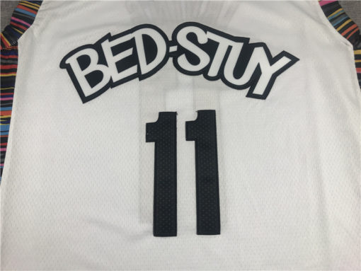 Kyrie Irving 11 Brooklyn Nets 2021 Biggie City Edition White Jersey Kyrie Irving 11 Brooklyn Nets 2021 Biggie City Edition White Jersey