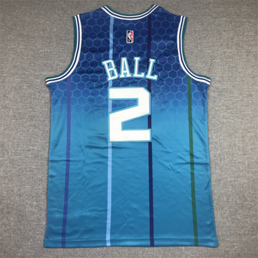 Lamelo Ball #2 Charlotte Hornets 2021-22 Blue City Edition Jersey Lamelo Ball #2 Charlotte Hornets 2021-22 Blue City Edition Jersey