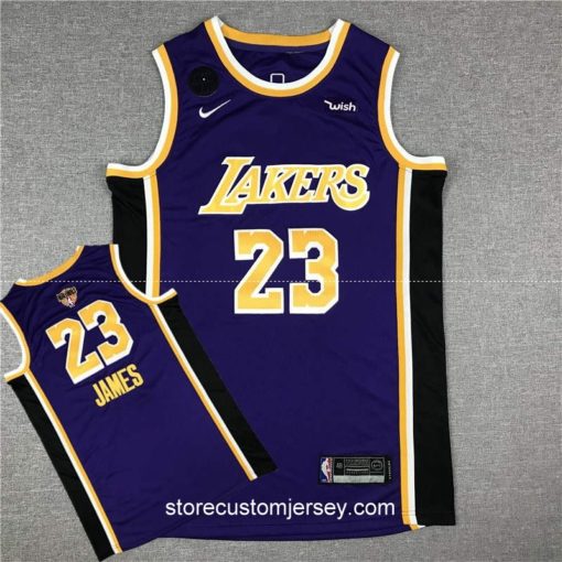 LeBron James #23 Los Angeles Lakers Purple Statement Edition Swingman Jersey NBA Final Path