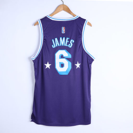 LeBron James #6 Los Angeles Lakers 2021-22 City Edition Purple Swingman Jersey LeBron James #6 Los Angeles Lakers 2021-22 City Edition Purple Swingman Jersey