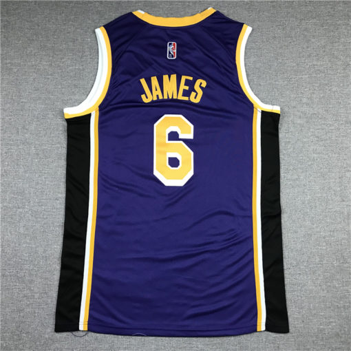 LeBron James 6 Los Angeles Lakers 2021-22 Purple Statement Edition Jersey LeBron James 6 Los Angeles Lakers 2021-22 Purple Statement Edition Jersey