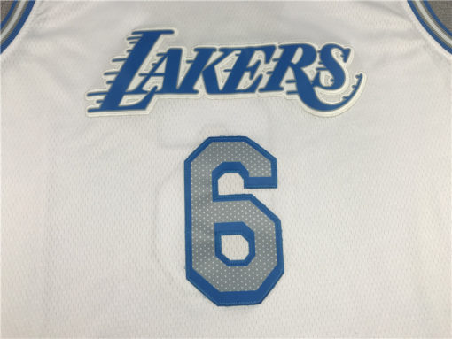 LeBron James 6 Los Angeles Lakers 2021 City Edition White Jersey LeBron James 6 Los Angeles Lakers 2021 City Edition White Jersey