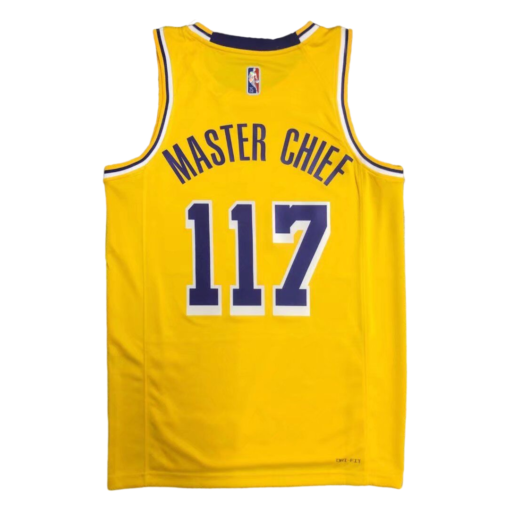 MASTER CHIEF #117 Los Angeles Lakers 2021-22 Gold Jersey MASTER CHIEF #117 Los Angeles Lakers 2021-22 Gold Jersey