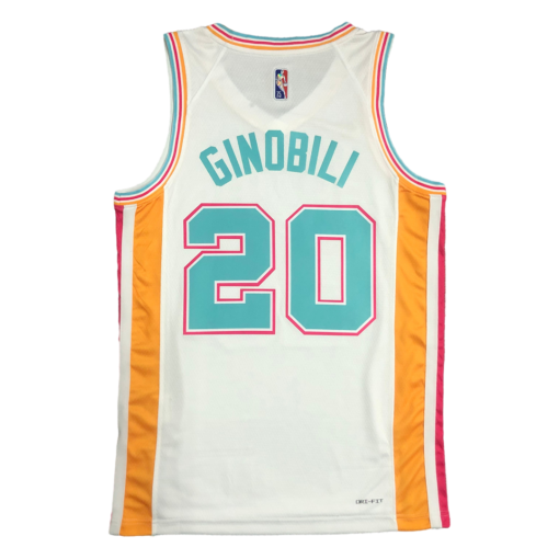 Manu Ginobili #20 San Antonio Spurs Jersey Swingman 2021-22 White-City Edition Manu Ginobili #20 San Antonio Spurs Jersey Swingman 2021-22 White-City Edition