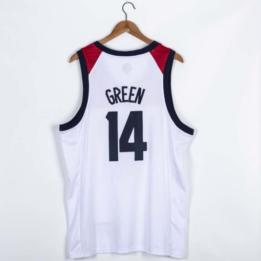 Men's Draymond Green 14 White USA 2021 Basketball Jersey Men's Draymond Green 14 White USA 2021 Basketball Jersey