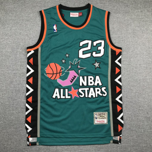 Michael Jordan 23 All Star Game 1996 Green Hardwood Classics Retro Jersey
