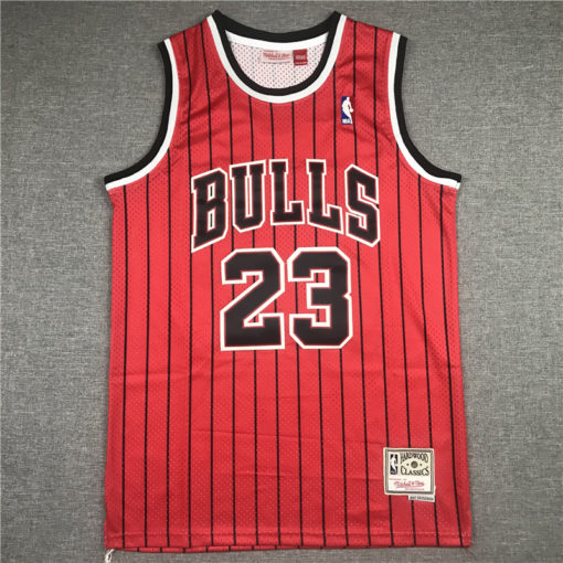 Michael Jordan 23 Chicago Bulls 1995-96 Red Hardwood Classics Reload Jersey