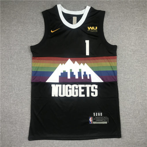 Michael Porter Jr Denver Nuggets Black City Edition Jersey With 2023 NBA finals patch 