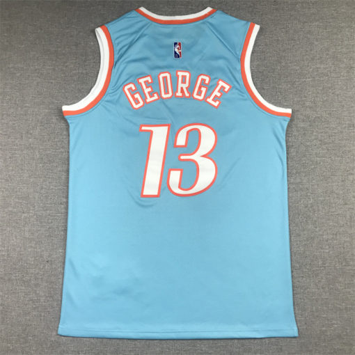 Paul George 13 Los Angeles Clippers 2021-22 Blue City Edition Swingman Jersey Paul George 13 Los Angeles Clippers 2021-22 Blue City Edition Swingman Jersey