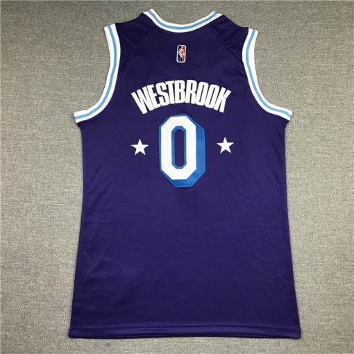 Russell Westbrook 0 Los Angeles Lakers 2021-22 City Edition Purple Swingman Jersey Russell Westbrook 0 Los Angeles Lakers 2021-22 City Edition Purple Swingman Jersey