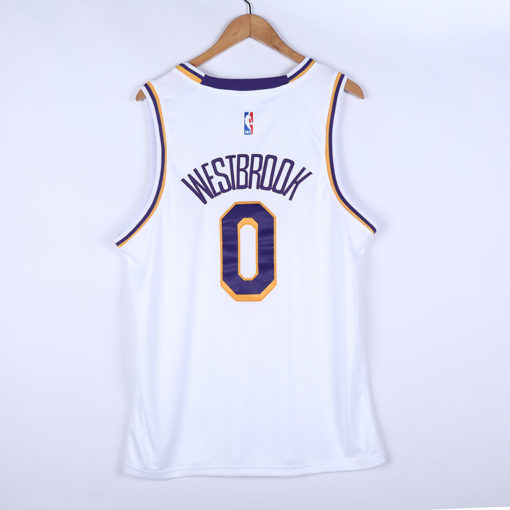 Russell Westbrook 0 Los Angeles Lakers 2021 Association Edition White Jersey Russell Westbrook 0 Los Angeles Lakers 2021 Association Edition White Jersey