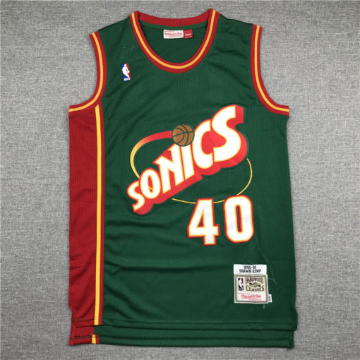 Shawn Kemp 40 Seattle Supersonic Green Vintage 90’S Champion Jersey Shawn Kemp 40 Seattle Supersonic Green Vintage 90’S Champion Jersey