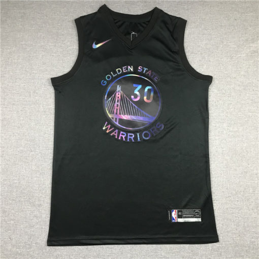 Stephen Curry 30 Golden State Warriors Iridescent Black 2021 HWC Jersey Stephen Curry 30 Golden State Warriors Iridescent Black 2021 HWC Jersey