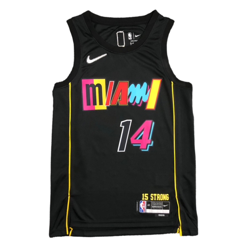 Tyler Herro #14 Miami Heat Jersey Swingman Black-City Edition With 2023 NBA finals patch 