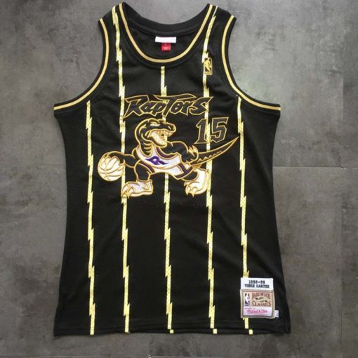 Vince Carter #15 Mitchell &Ness 1998-99 Black Gold Hardwood Classics Jersey Vince Carter #15 Mitchell &Ness 1998-99 Black Gold Hardwood Classics Jersey