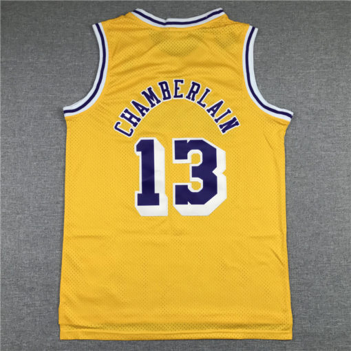 Wilt Chamberlain 13 Los Angeles Lakers 1971-72 Gold Hardwood Classic Jersey Wilt Chamberlain 13 Los Angeles Lakers 1971-72 Gold Hardwood Classic Jersey