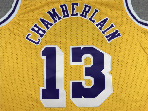 Wilt Chamberlain 13 Los Angeles Lakers 1971-72 Gold Hardwood Classic Jersey Wilt Chamberlain 13 Los Angeles Lakers 1971-72 Gold Hardwood Classic Jersey