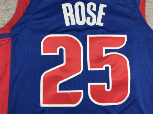 Derrick Rose 25 Detroit Pistons 2020 Blue Icon Edition Jersey Derrick Rose 25 Detroit Pistons 2020 Blue Icon Edition Jersey
