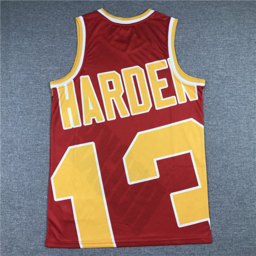 James Harden 13 Houston Rockets 2021 Red Big Face Throwback Jersey James Harden 13 Houston Rockets 2021 Red Big Face Throwback Jersey