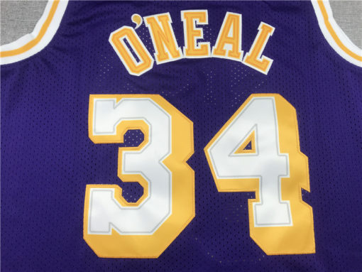 Shaquille O'Neal 34 Los Angeles Lakers 1996-97 M&N Purple Swingman Jersey Shaquille O'Neal 34 Los Angeles Lakers 1996-97 M&N Purple Swingman Jersey