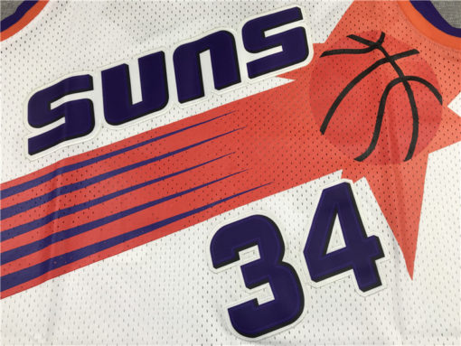 Charles Barkley 34 Phoenix Suns M&N White Home Throwback Jersey Charles Barkley 34 Phoenix Suns M&N White Home Throwback Jersey