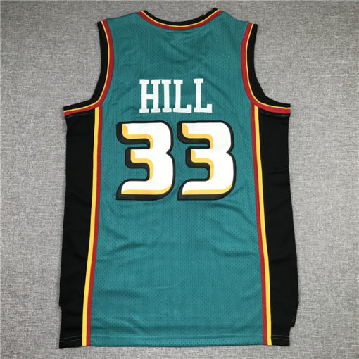 Grant Hill 33 Detroit Pistons Throwback Hardwood Teal Jersey Grant Hill 33 Detroit Pistons Throwback Hardwood Teal Jersey