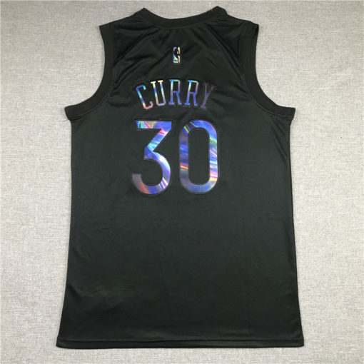 Stephen Curry 30 Golden State Warriors Iridescent Black 2021 HWC Jersey Stephen Curry 30 Golden State Warriors Iridescent Black 2021 HWC Jersey