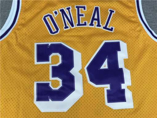 Shaquille O'Neal 34 Los Angeles Lakers Gold M&N 96-97 Hardwood Classics Road Jersey Shaquille O'Neal 34 Los Angeles Lakers Gold M&N 96-97 Hardwood Classics Road Jersey