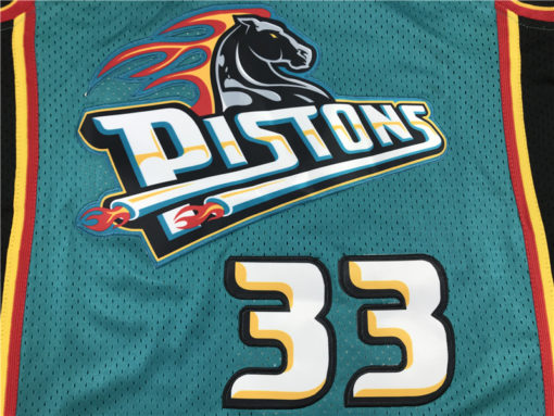 Grant Hill 33 Detroit Pistons Throwback Hardwood Teal Jersey Grant Hill 33 Detroit Pistons Throwback Hardwood Teal Jersey