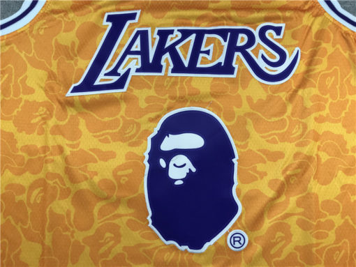 Bape 93 Los Angeles Lakers Jersey Yellow Bape 93 Los Angeles Lakers Jersey Yellow