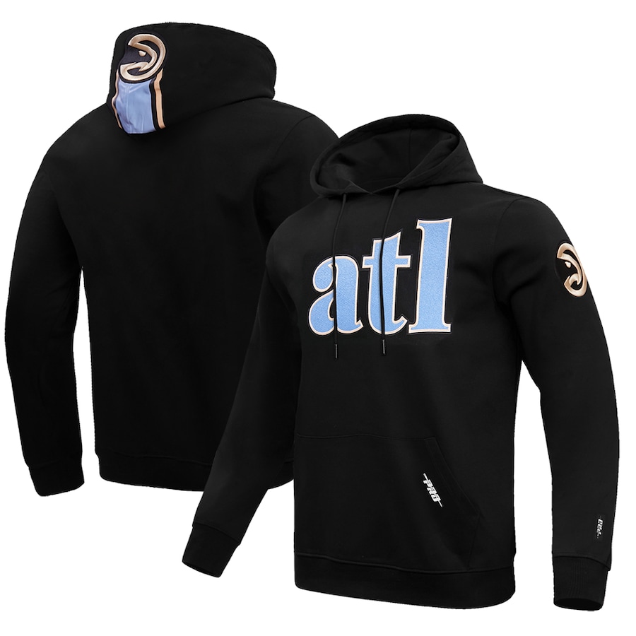 Men's Atlanta Hawks Black 2023/24 City Edition Pro Standard Pullover Hoodie Men's Atlanta Hawks Black 2023/24 City Edition Pro Standard Pullover Hoodie