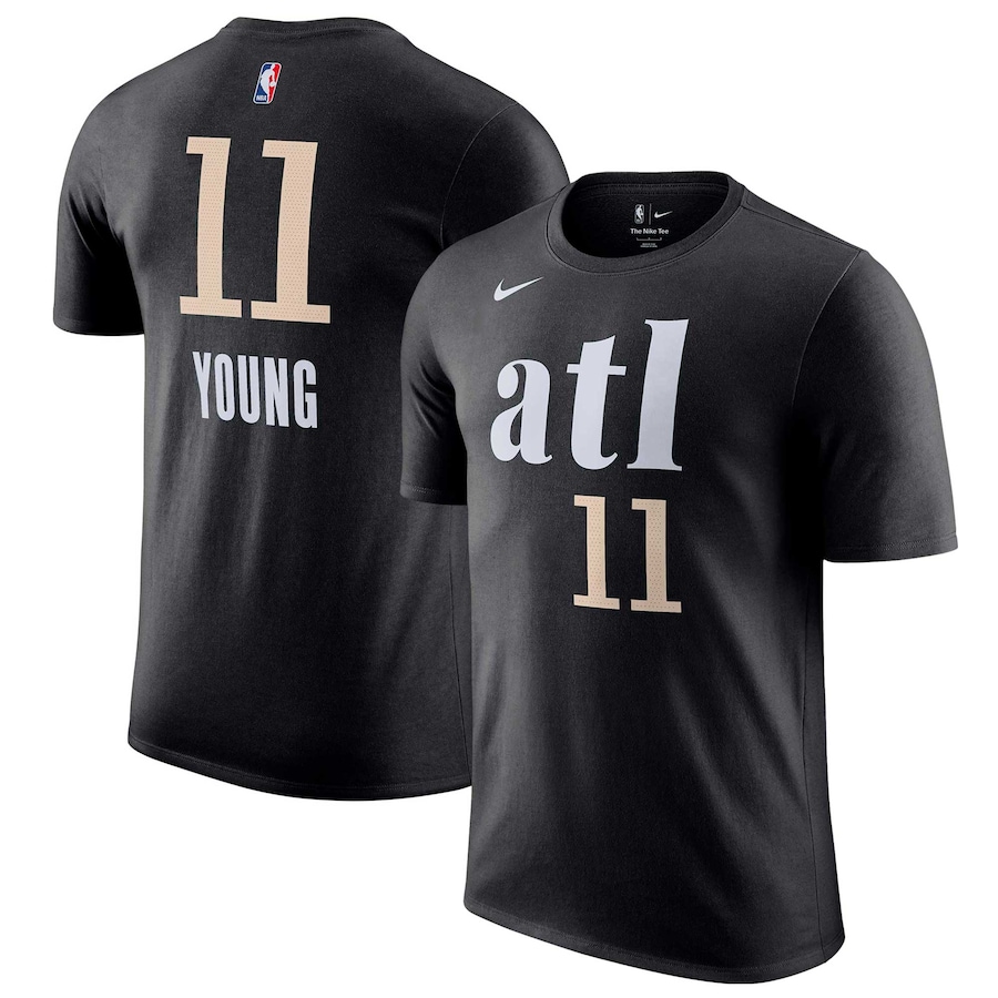 Men's Atlanta Hawks Trae Young Black 2023/24 City Edition Nike T-Shirt