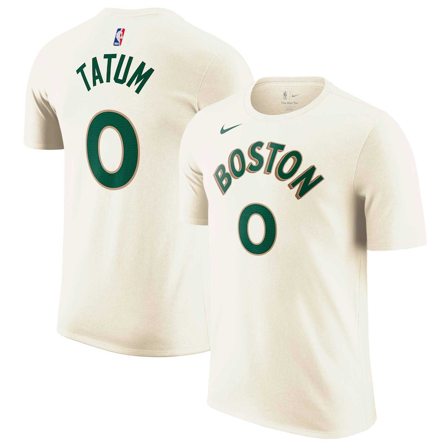 Men's Boston Celtics Jayson Tatum Cream 2023/24 City Edition Nike T-Shirt Men's Boston Celtics Jayson Tatum Cream 2023/24 City Edition Nike T-Shirt