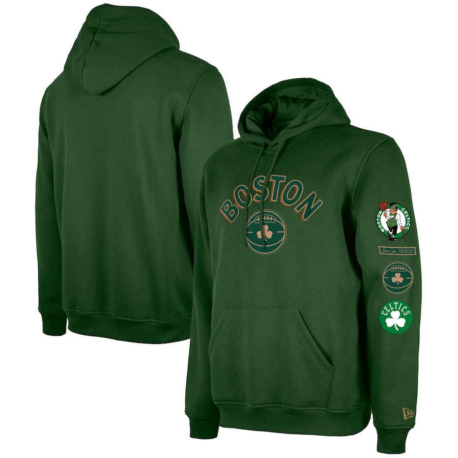 Men's Boston Celtics Green Big & Tall Size 2023/24 City Edition New Era Pullover Hoodie Men's Boston Celtics Green Big & Tall Size 2023/24 City Edition New Era Pullover Hoodie