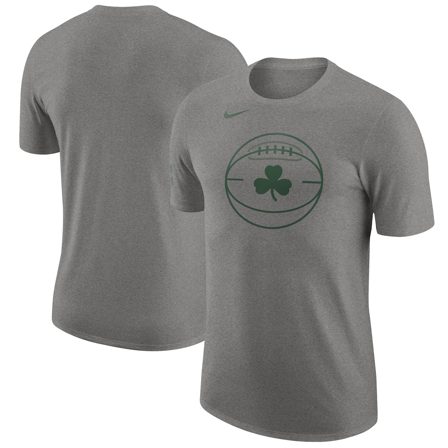 Men's Boston Celtics Charcoal 2023/24 City Edition Essential Warmup Nike T-Shirt Men's Boston Celtics Charcoal 2023/24 City Edition Essential Warmup Nike T-Shirt