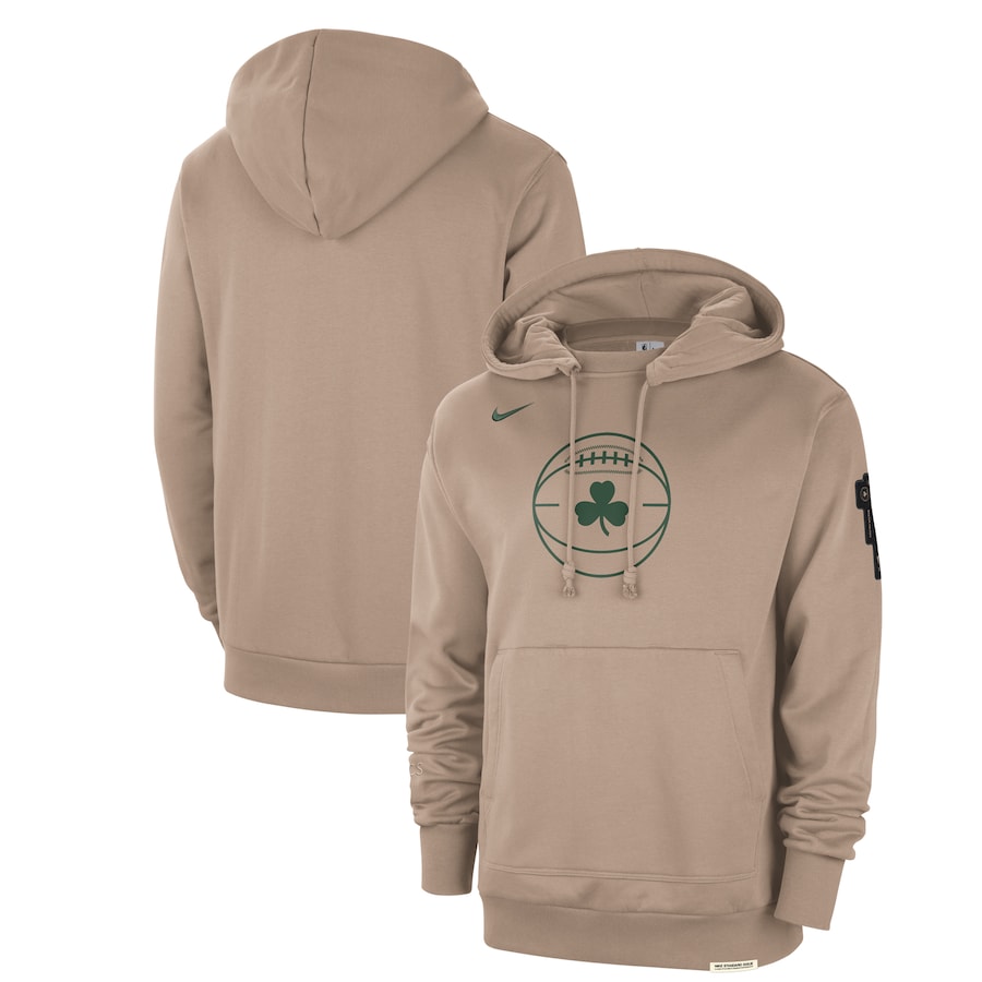 Men's Boston Celtics Cream 2023/24 City Edition Courtside Standard Issue Nike Pullover Hoodie Men's Boston Celtics Cream 2023/24 City Edition Courtside Standard Issue Nike Pullover Hoodie